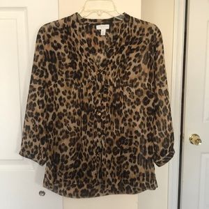 Cheetah Print Blouse